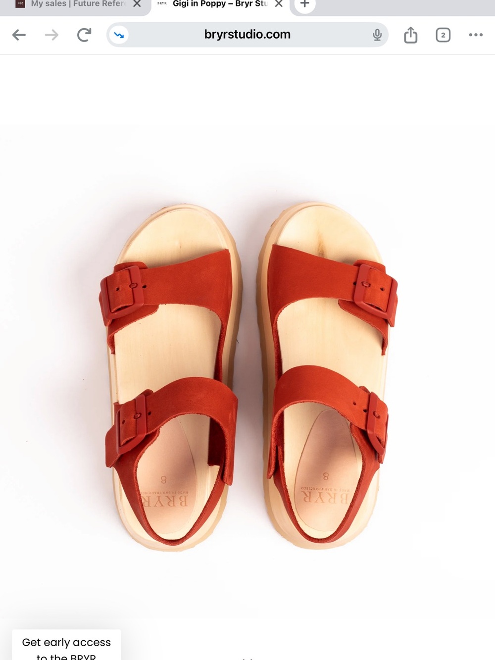 Bryr Gigi Clog in Poppy - Picture 9 of 10